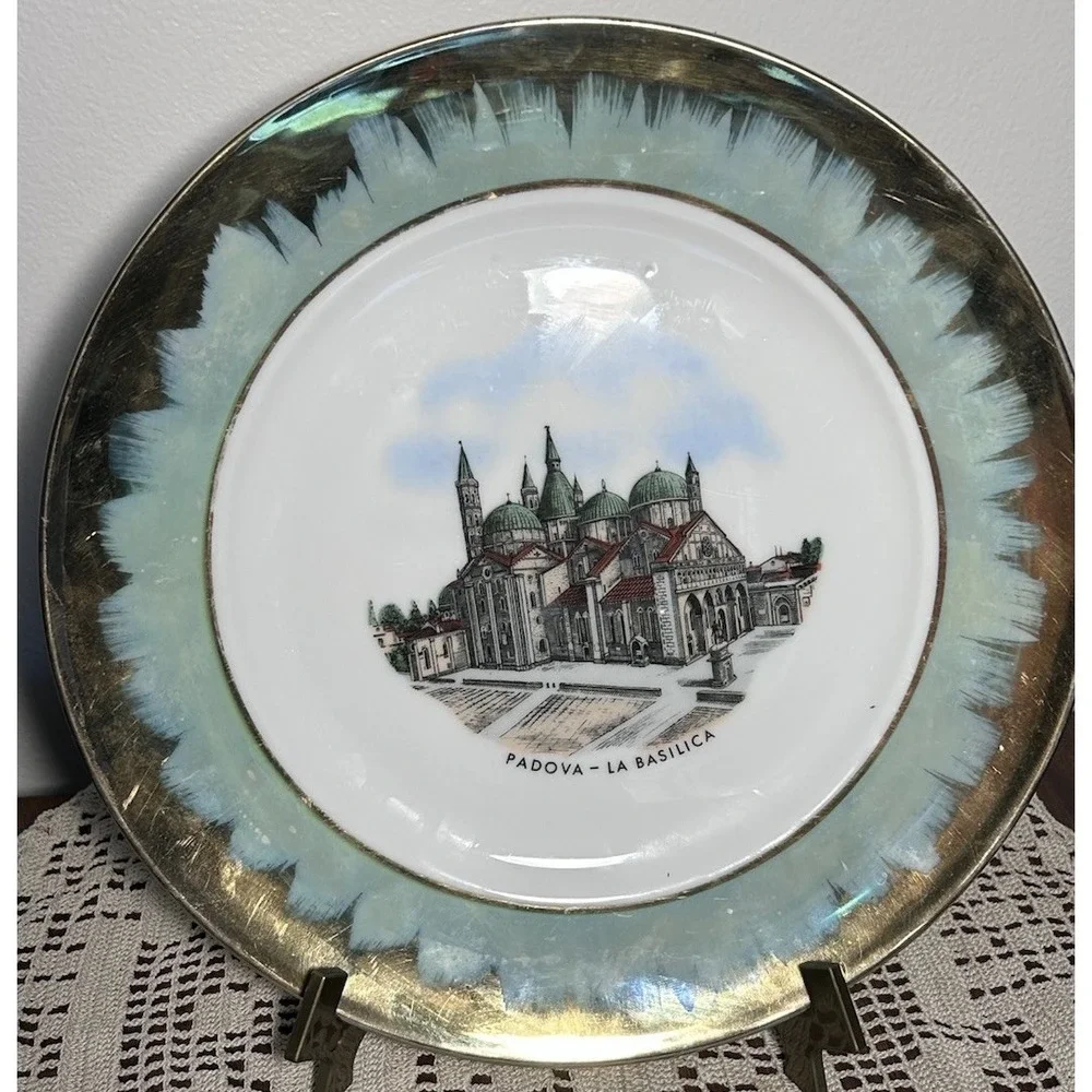 ESCHENBACH SOUVENIER PLATE ~ BAVARIA-GERMANY Padova-La Basilica‎ Antique